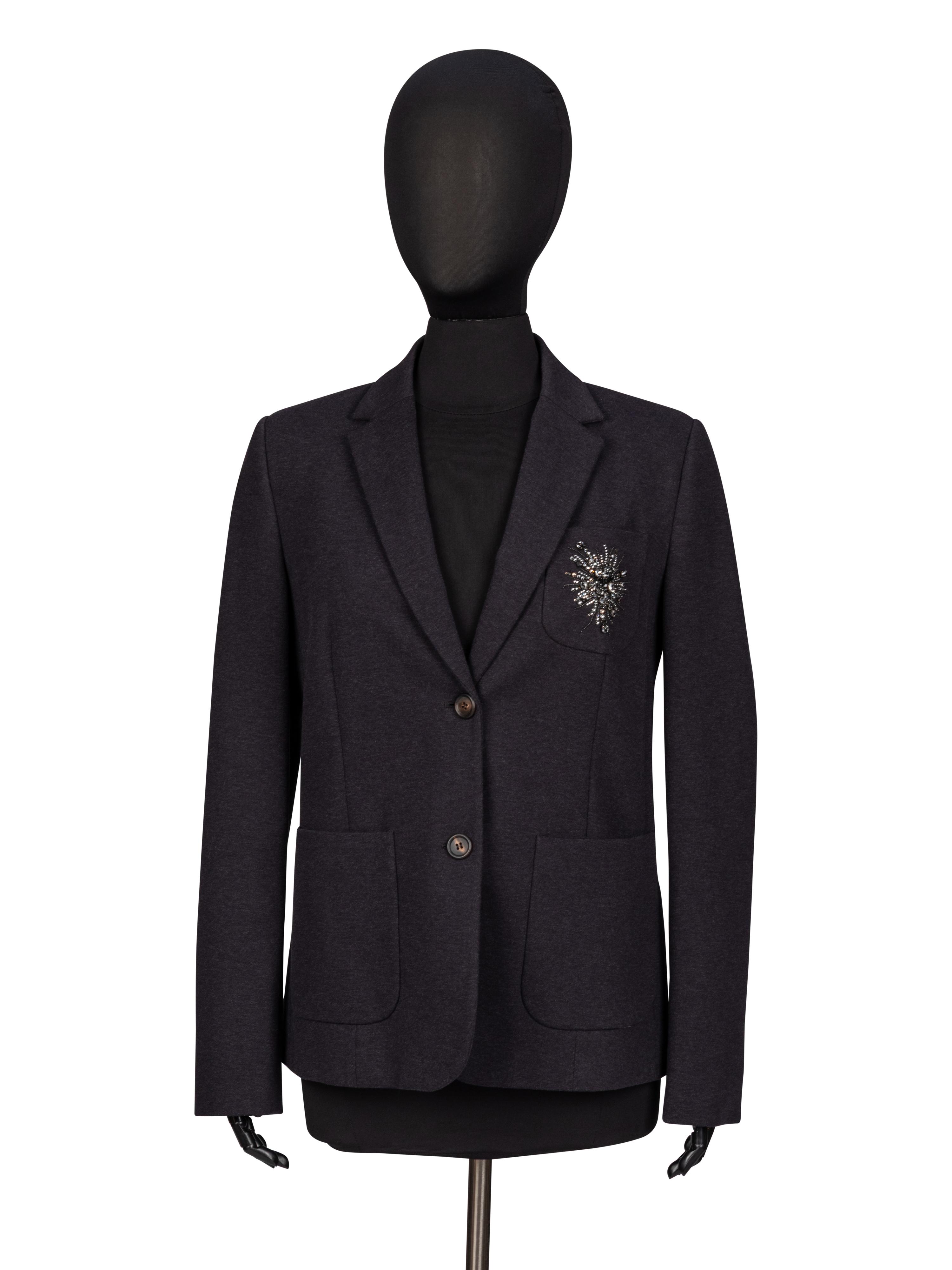 Brunello Cucinelli, Embellished Pocket Knit Blazer