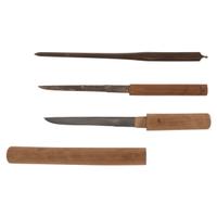 Lot of Two Signed Japanese Kozukas and a Kogai