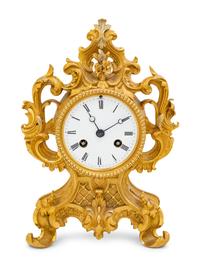 A French Gilt Bronze Mantel Clock by Jean-Baptiste Delettrez (1816-1887)