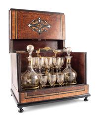 A Burlwood Inlaid Tantalus
