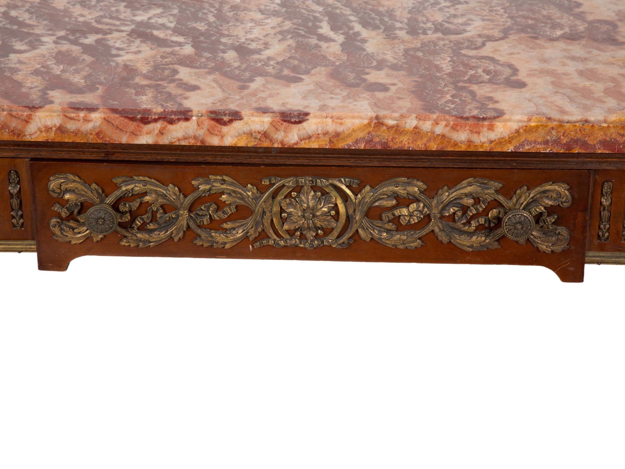 A Louis XVI Style Marble Top and Gilt Bronze Mounted Console Table — EARLY 20TH CENTURY