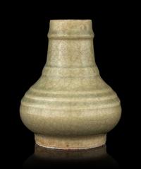 A Longquan- Style Celadon Glazed Porcelain Vase