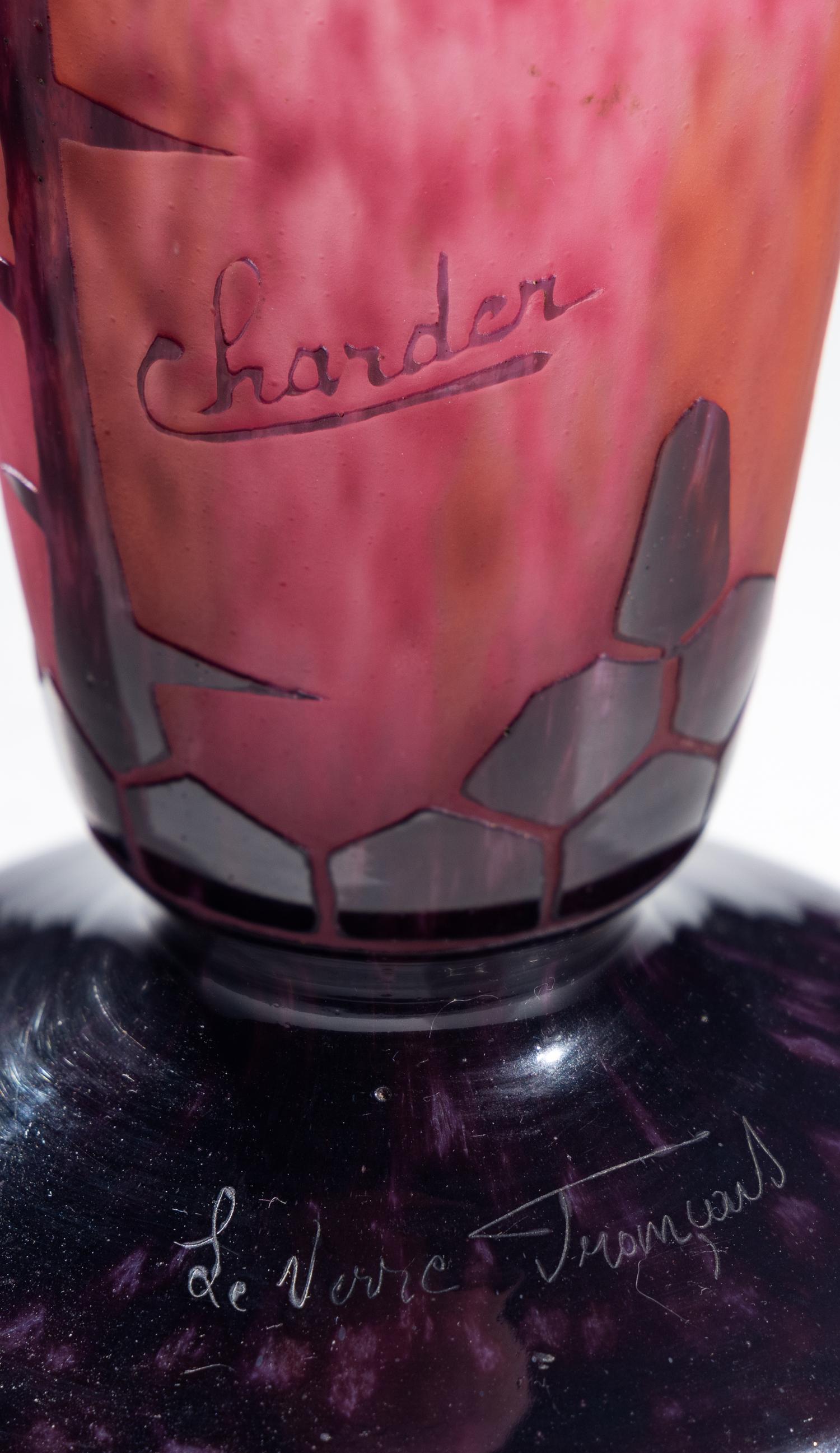Le Verre Francais Eglantine Vase, c. 1930