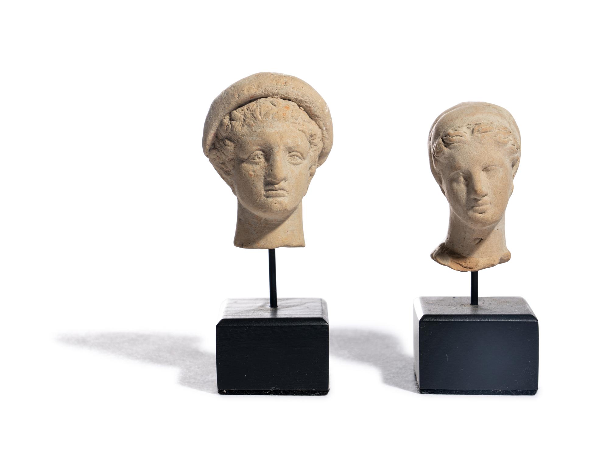 Two Hellenistic Terracotta Female Heads