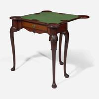An Irish George II carved mahogany games table circa 1750