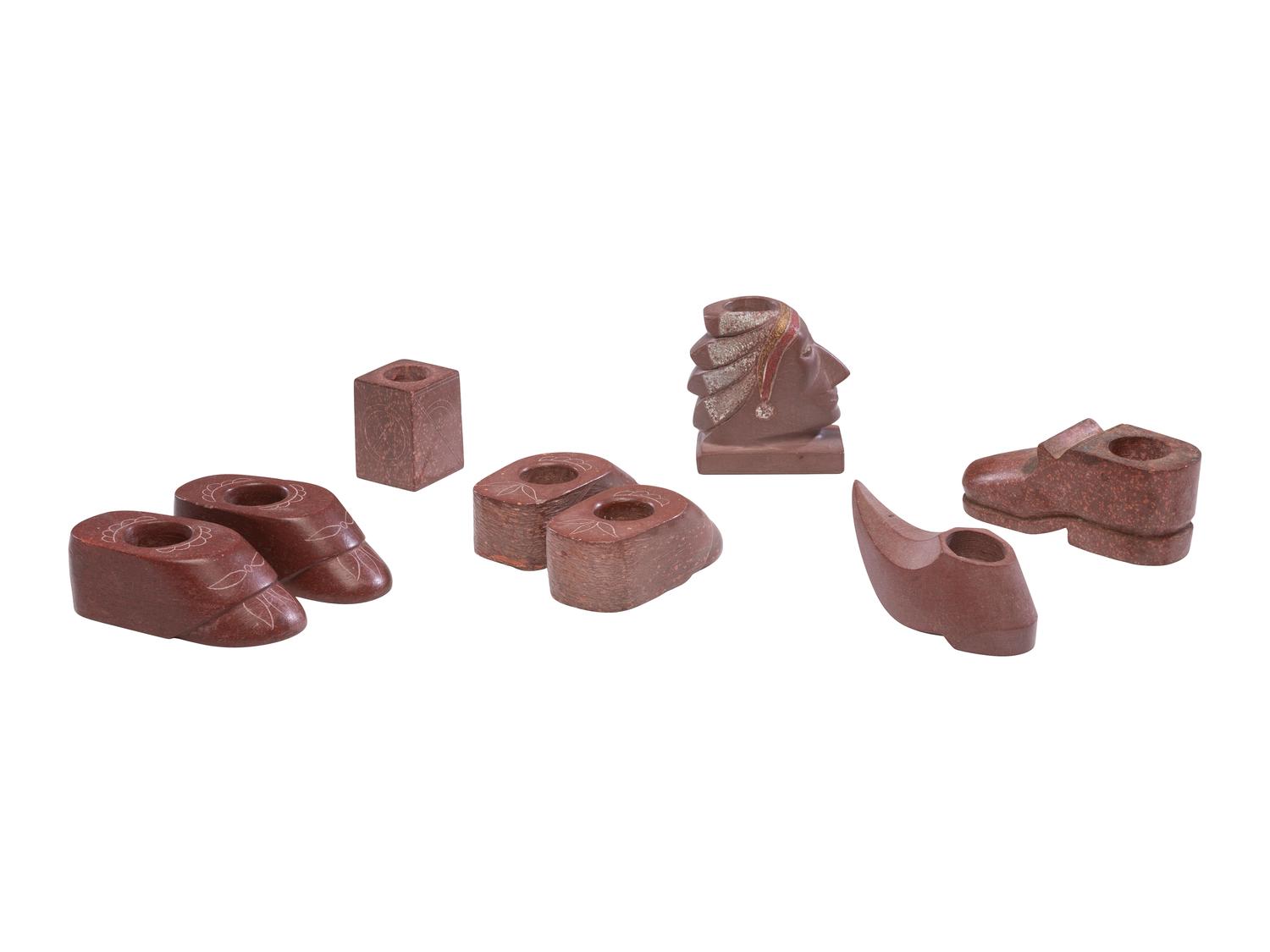Collection of Catlinite Candlestick Holders