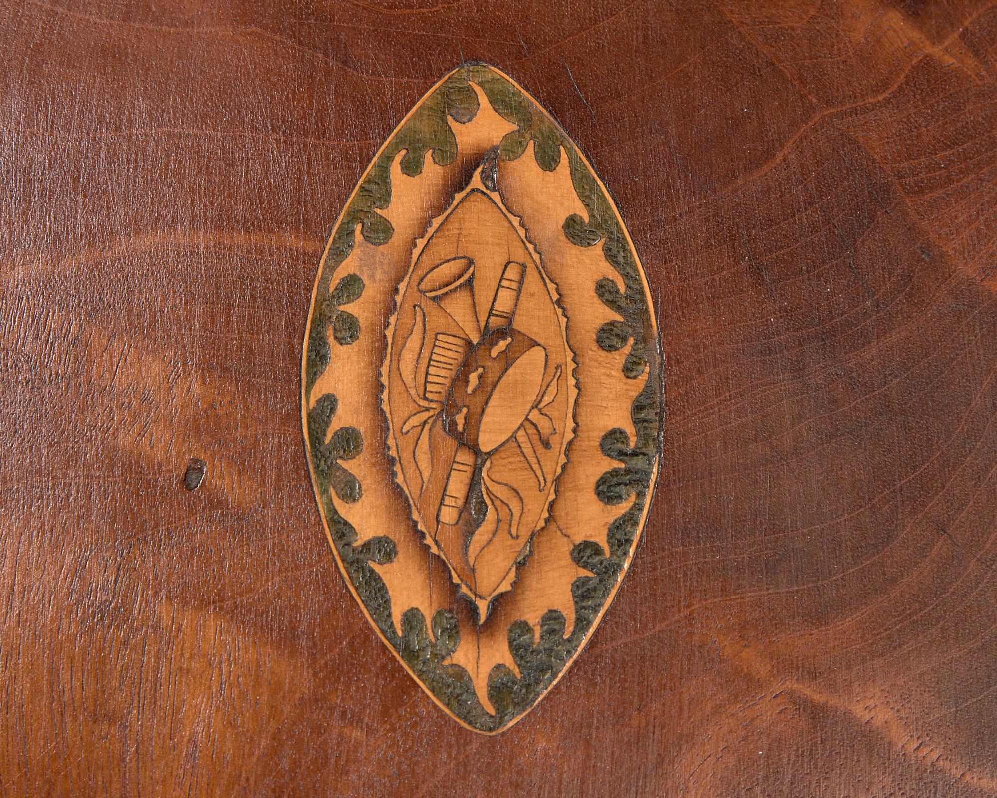 A Pair Of George III Inlaid Mahogany Knife Boxes