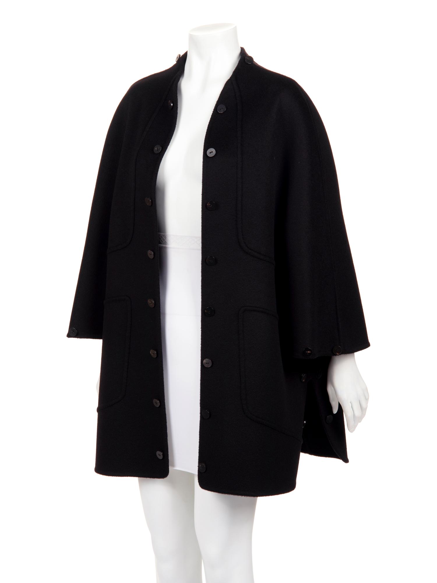 Ralph Rucci Cashmere Coat with Button Details