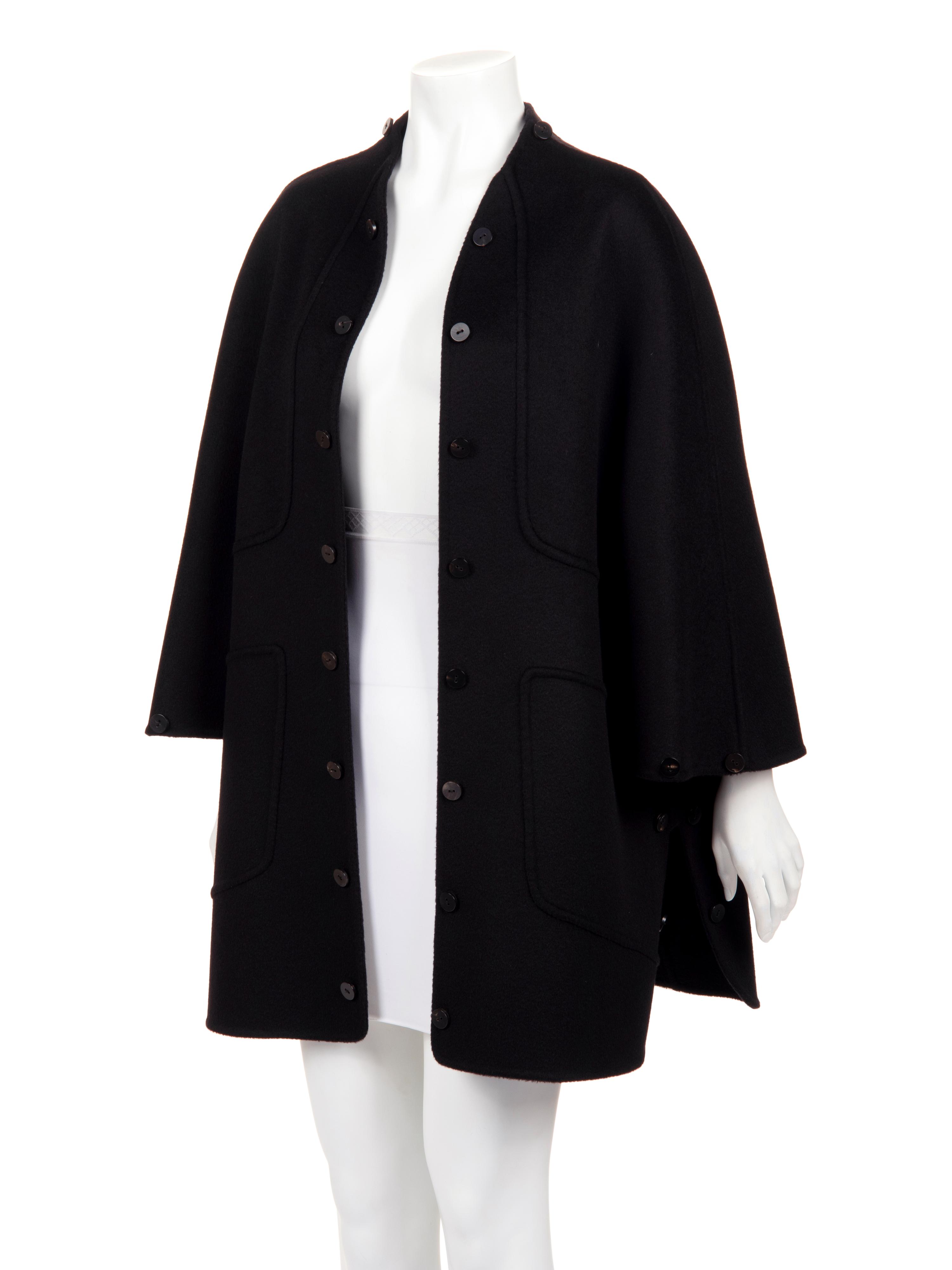 Ralph Rucci Cashmere Coat with Button Details