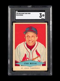 A 1954 Red Heart Stan Musial Baseball Card (SGC 3 VG)