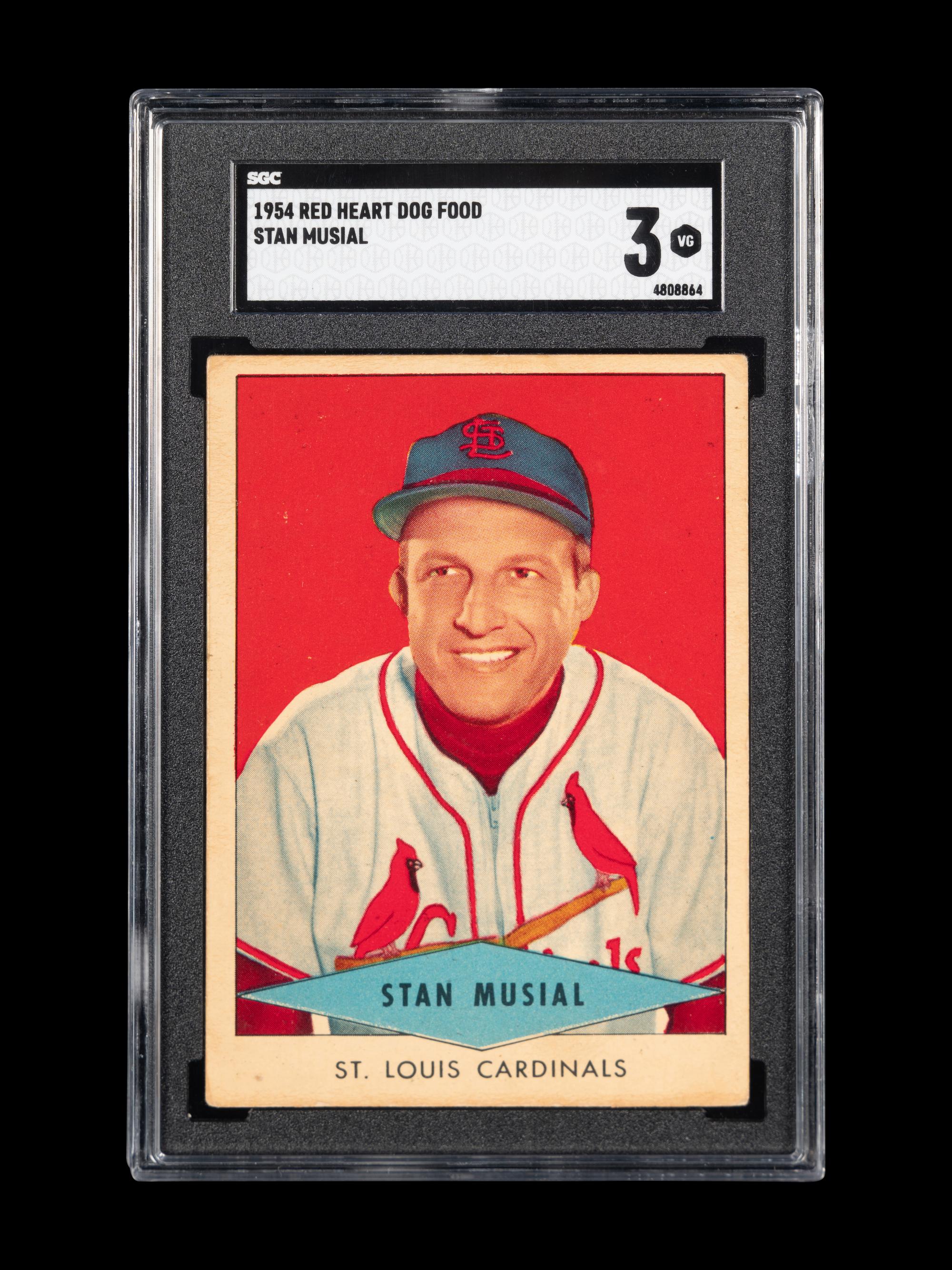 A 1954 Red Heart Stan Musial Baseball Card (SGC 3 VG)