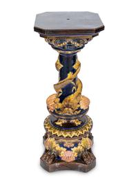 An English Majolica Pedestal