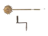 A Louis XV Gilt Metal Mounted Green-Painted Bracket Clock and Bracket