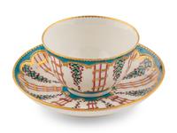 A Chelsea Porcelain Teabowl and Saucer