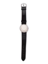LeCOULTRE, VINTAGE, 14K WHITE GOLD AND DIAMOND WRISTWATCH