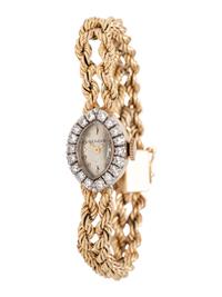 GENÈVE, YELLOW GOLD AND DIAMOND WATCH