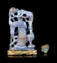 Two Chinese Carved Hardstone 'Immortals' Articles