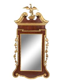 A Federal Mahogany and Giltwood Mirror