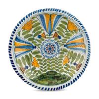 An English Faience Blue-Dash Dish