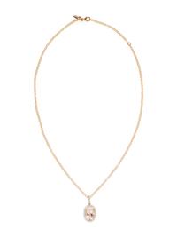 MORGANITE AND DIAMOND PENDANT NECKLACE