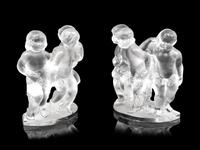 A Pair of Lalique Luxembourg Bookend Sculptures