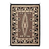Navajo Eastern Reservation Weaving, with Eagle and Flowers [Rug]