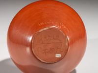 Redware Pottery Vase, Signed Twice October 1963