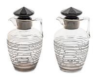 A Pair of Steuben Glass Decanters