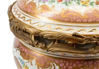 A Pair of French Gilt Bronze Mounted Sèvres Porcelain Potpourri Jars and Covers