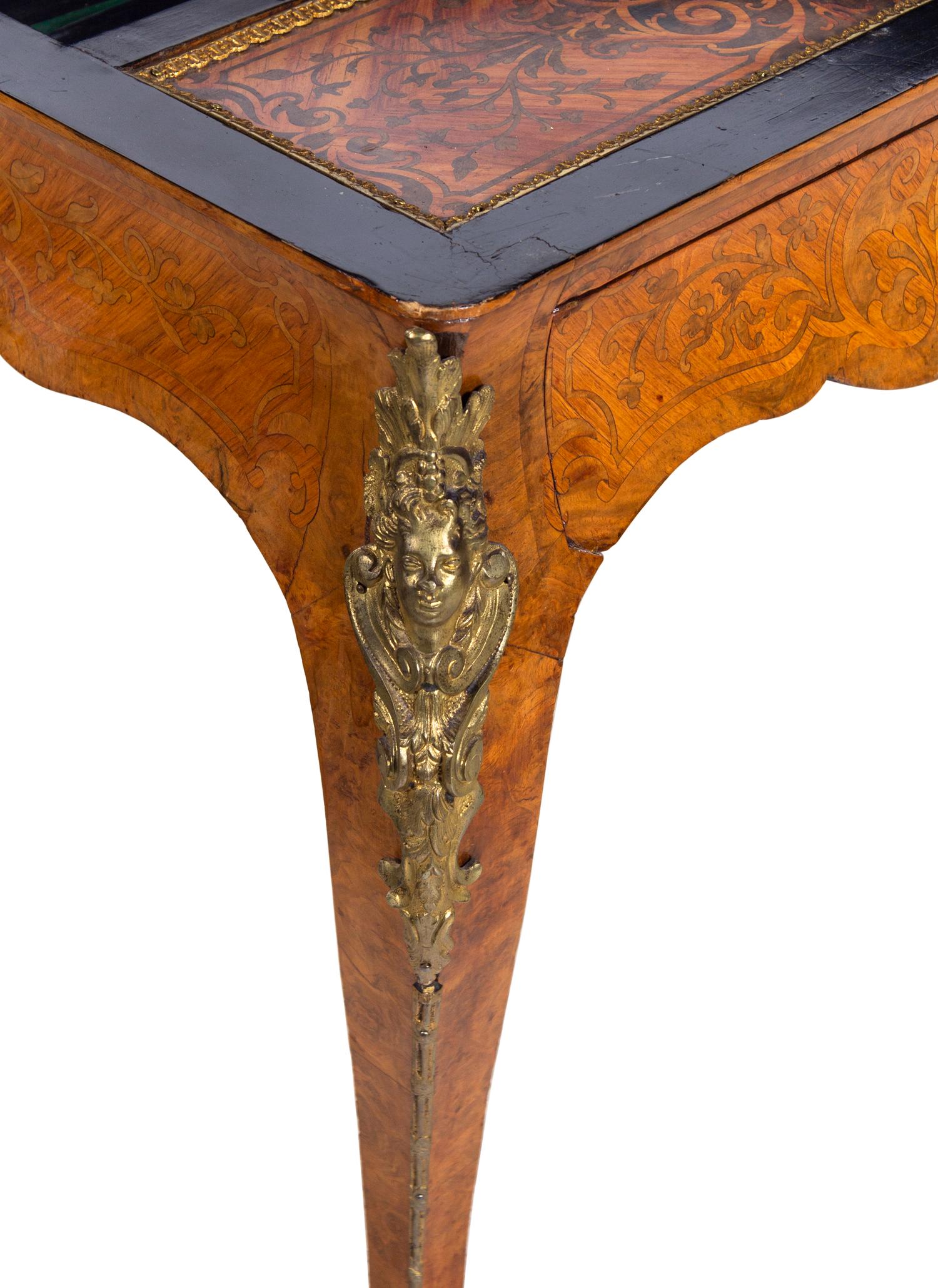 A Louis XV Style Gilt Bronze Mounted Marquetry Tric-Trac Table