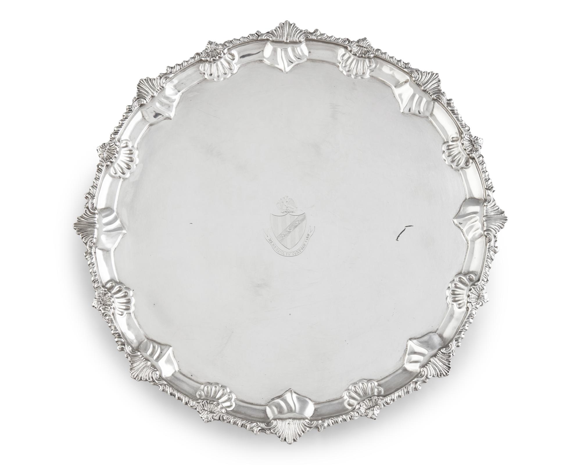 A Victorian Sterling Silver Salver in the George III Style
