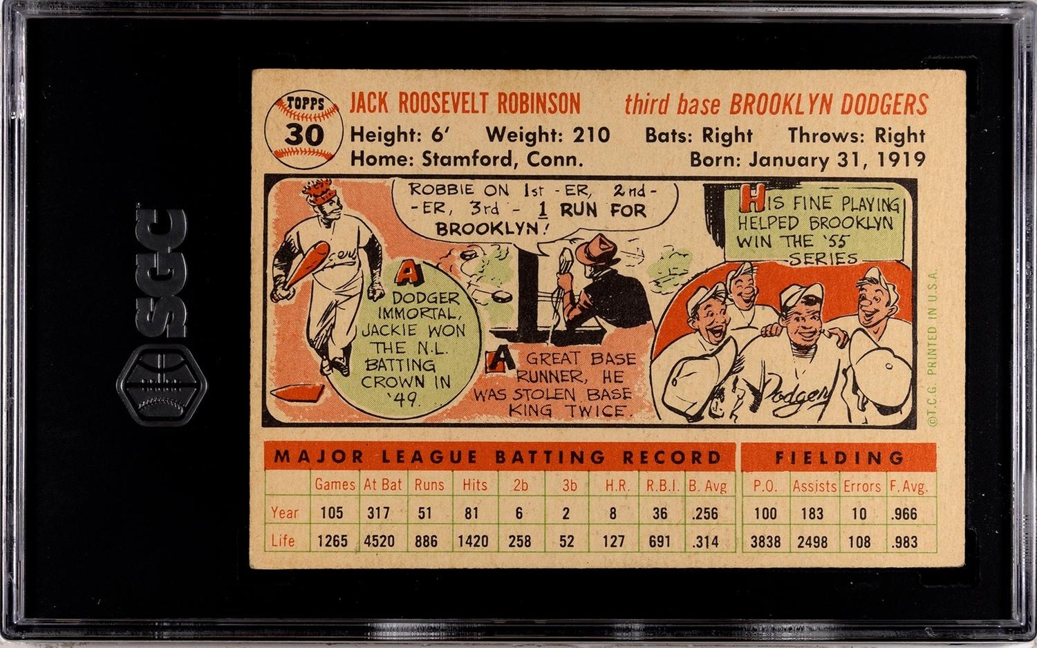 A Group of 1956 Topps Jackie Robinson and Ted Williams Baseball Cards
