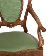 A Pair of Anglo-Colonial Tamarind Wood Armchairs