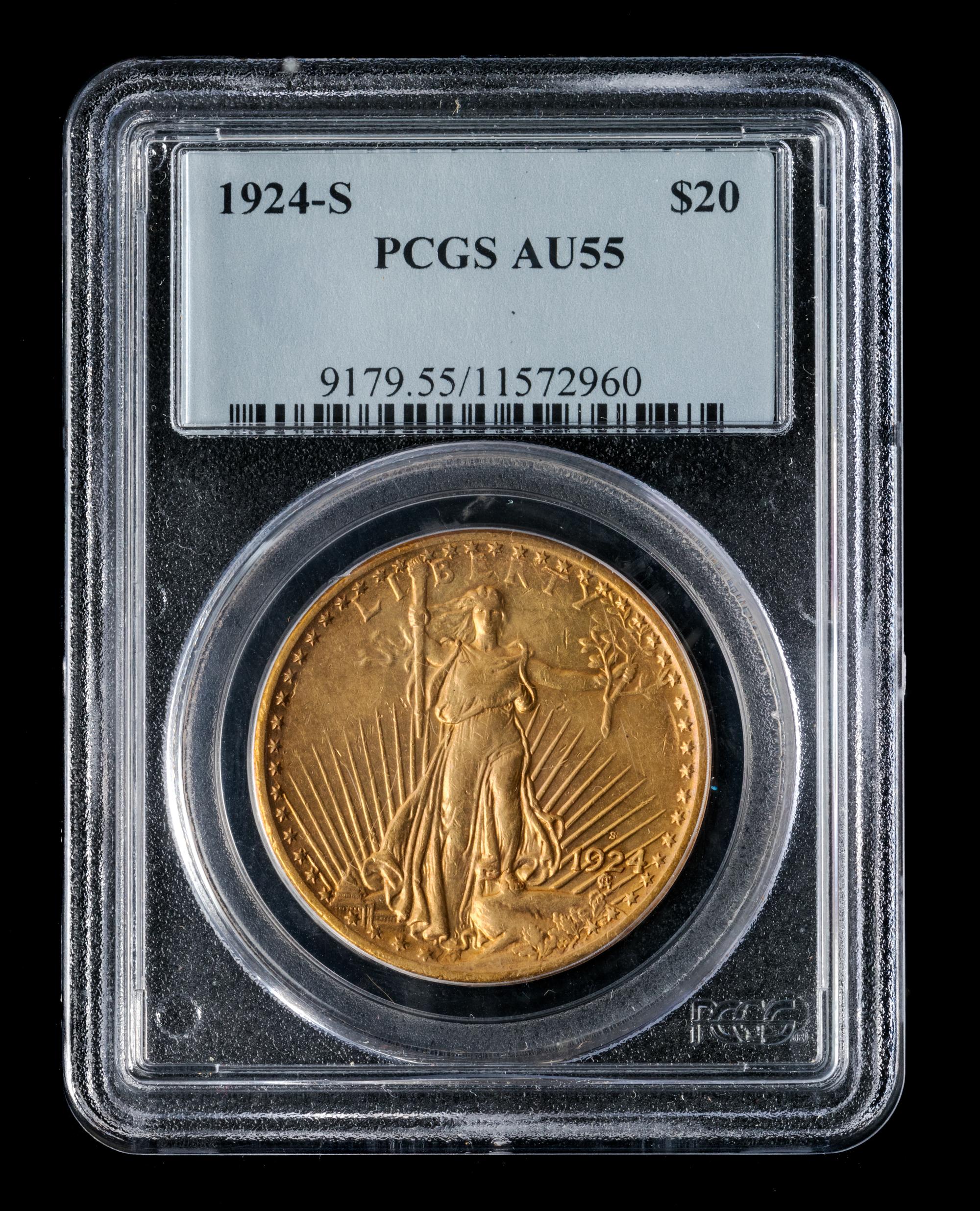A United States 1924-S St. Gaudens $20 Gold Coin