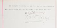 CLEMENS, SAMUEL L. Contract signed for the dramatization of Pudd'nhead Wilson. With a first edition.