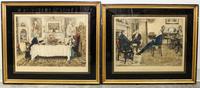 Two English Hand Colored Engravings 16 1/2 x 20 1/2 inches. — 19TH CENTURY
