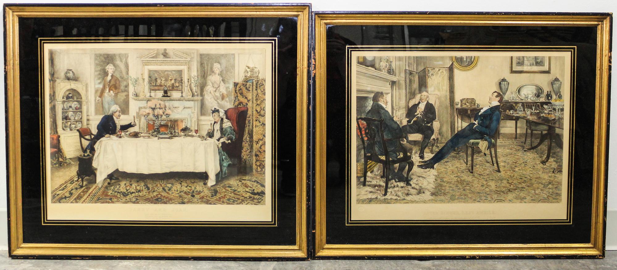 Two English Hand Colored Engravings 16 1/2 x 20 1/2 inches. — 19TH CENTURY