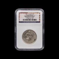 An 1861-O Seated Liberty: SS Republic Shipwreck 50c Coin [NGC Shipwreck Effect]