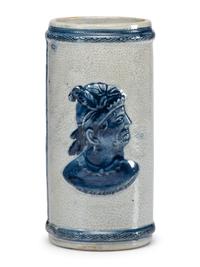 An 'Old Sleepy Eye' Molded Stoneware Vase