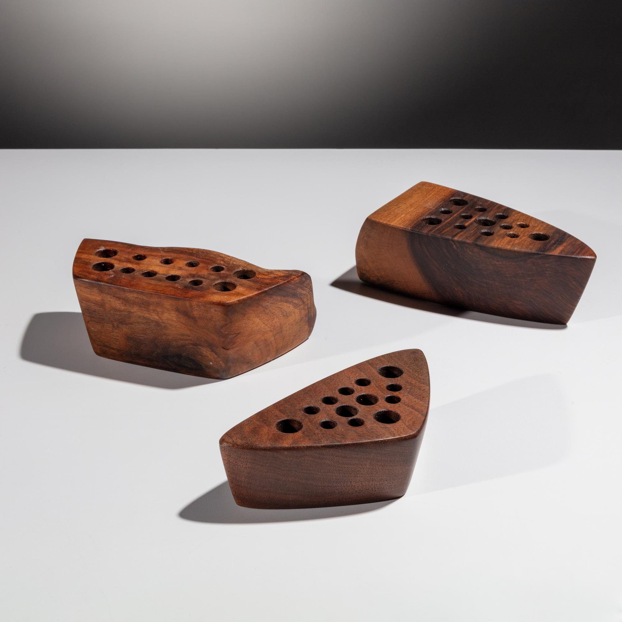 George Nakashima (American, 1905–1990) — Group of 3 Pencil Holders, 1984