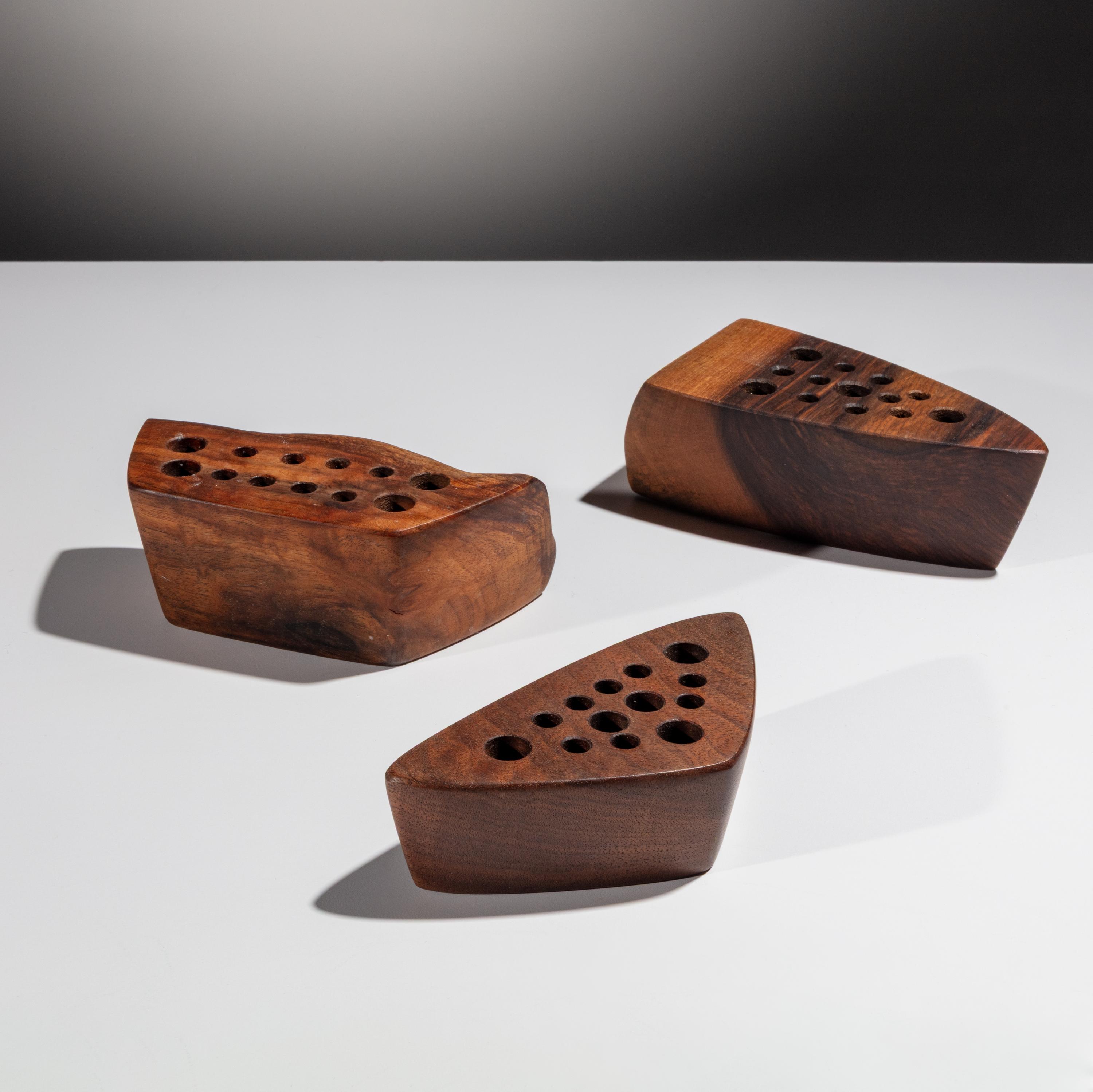 George Nakashima (American, 1905–1990) — Group of 3 Pencil Holders, 1984