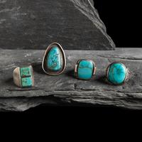 Navajo and Southwestern-style Silver and Turquoise Rings
