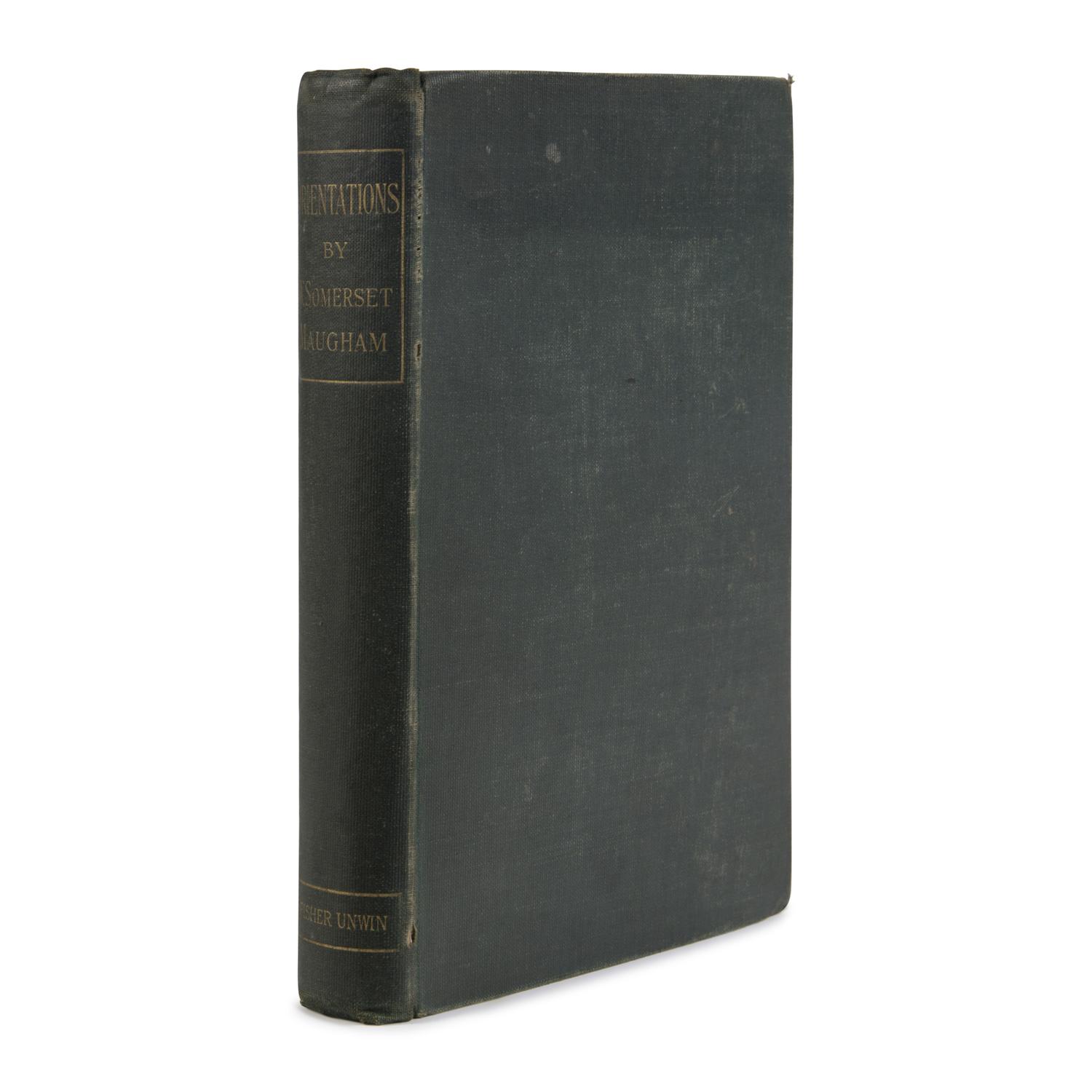 Maugham, W. Somerset (1874-1965). Orientations . London: T. Fisher Unwin, 1899.