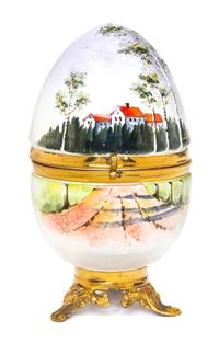 A Continental Enameled Glass Box Height overall 5 1/4 inches. — 20TH CENTURY