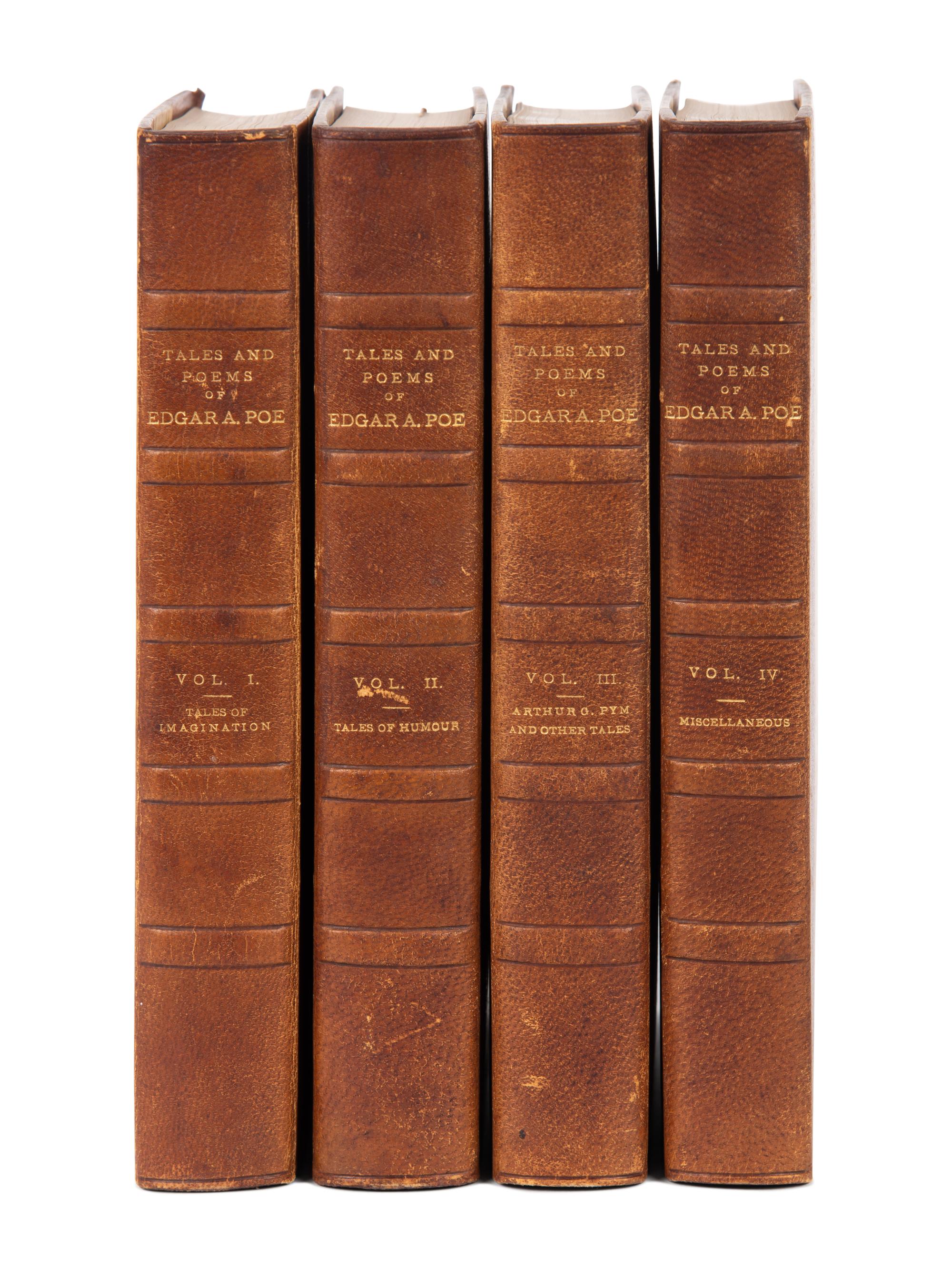 POE, Edgar Allan (1809-1849). The Tales and Poems of Edgar Allan Poe . London: John C. Nimmo, 1885.