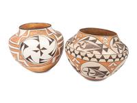 Acoma Polychrome Pottery Jars