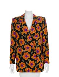 Ungaro Floral Jacket, 1980-90s Size label: 10