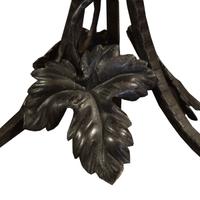 A Fer Forge Art Glass Lamp 6" W x 6" D x 14.5" H — France, Circa 1930