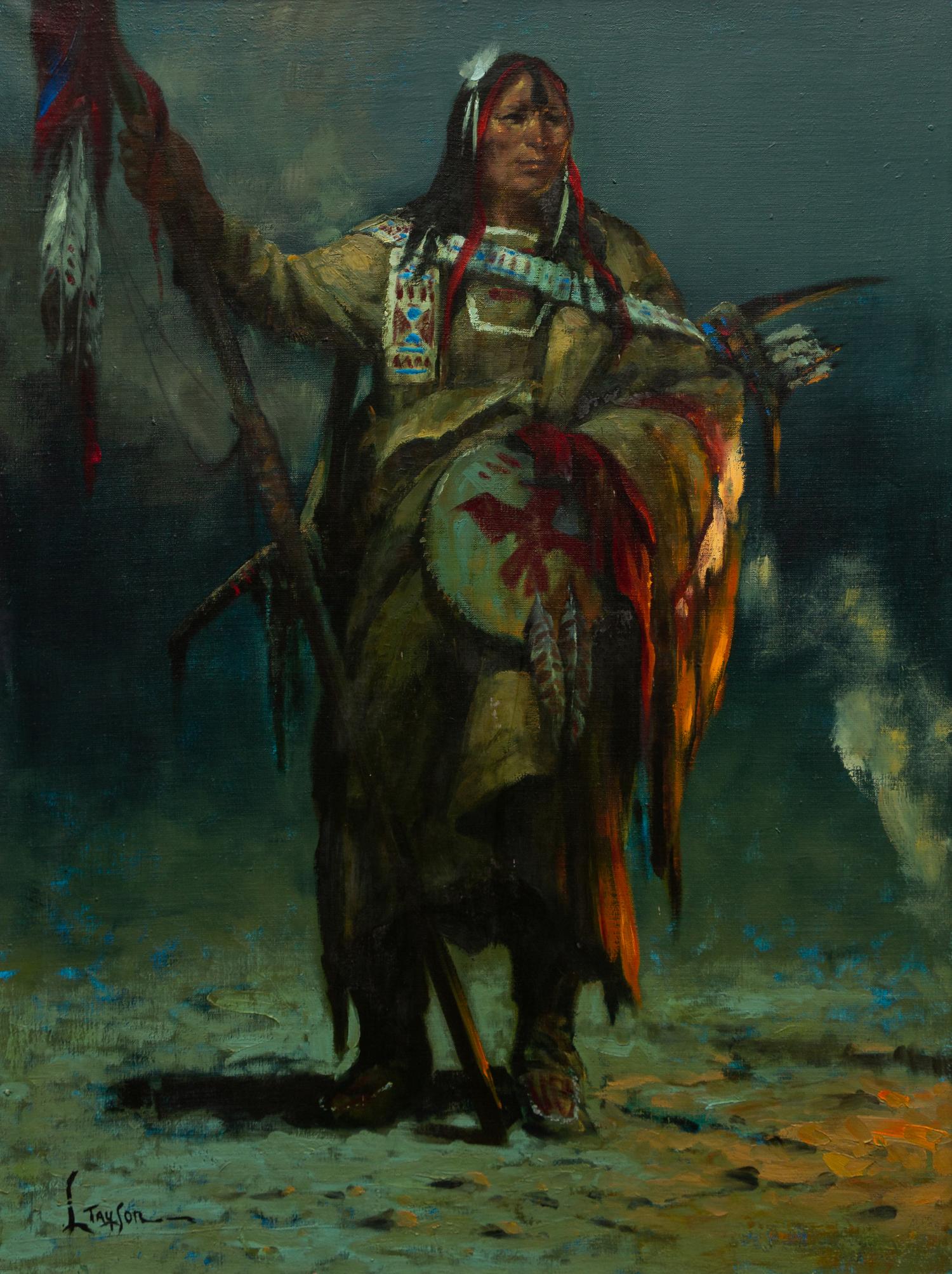 Untitled Indian with Spear and Shield