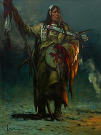 Untitled Indian with Spear and Shield